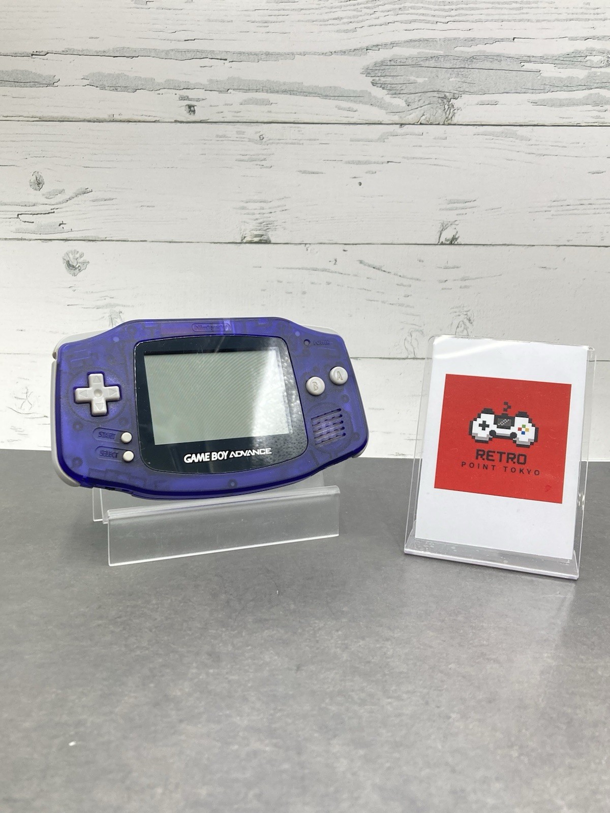 Nintendo Game Boy Advance AGB-001 Console Clear purple tested 0707-401