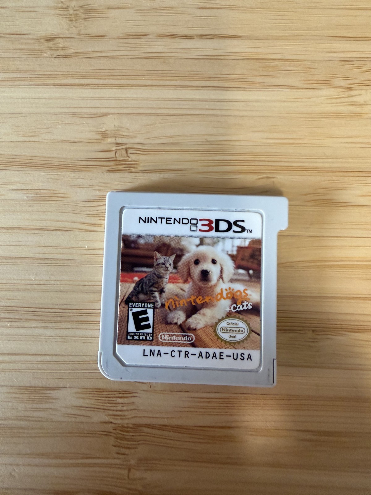 Nintendogs + Cats: Golden Retriever & New Friends (Nintendo 3DS, 2011) Cart Only