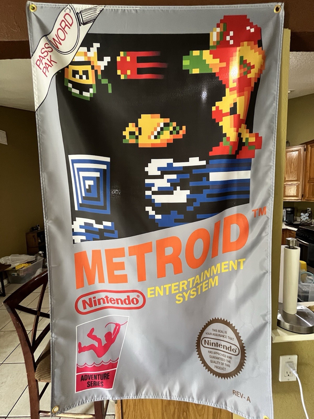 Metroid 5ft Flag Nintendo NES 1987 Banner Poster Samus