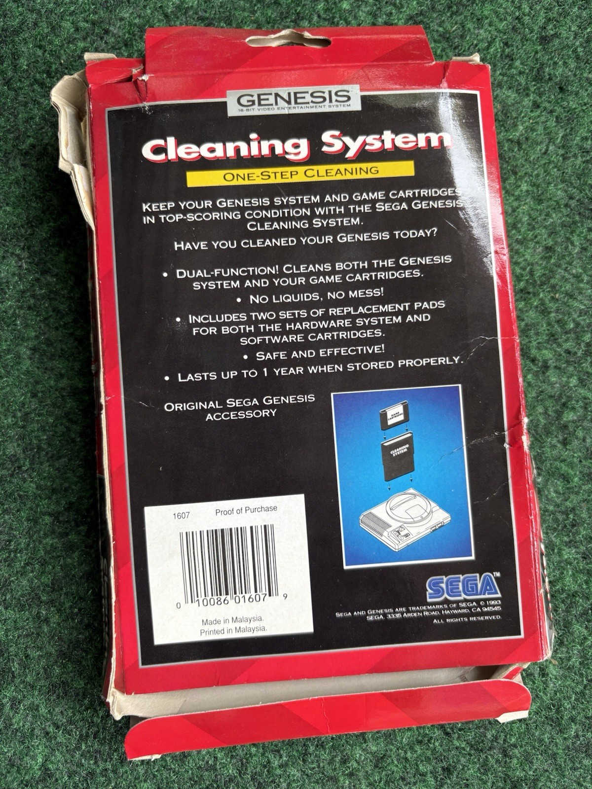 Vintage ￼Sega Genesis 16 Bit Video Entertainment System Cleaning System Box Fair
