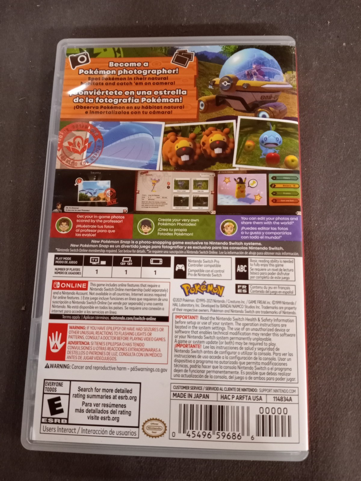 New Pokémon Snap (Nintendo Switch, 2021) Great Shape