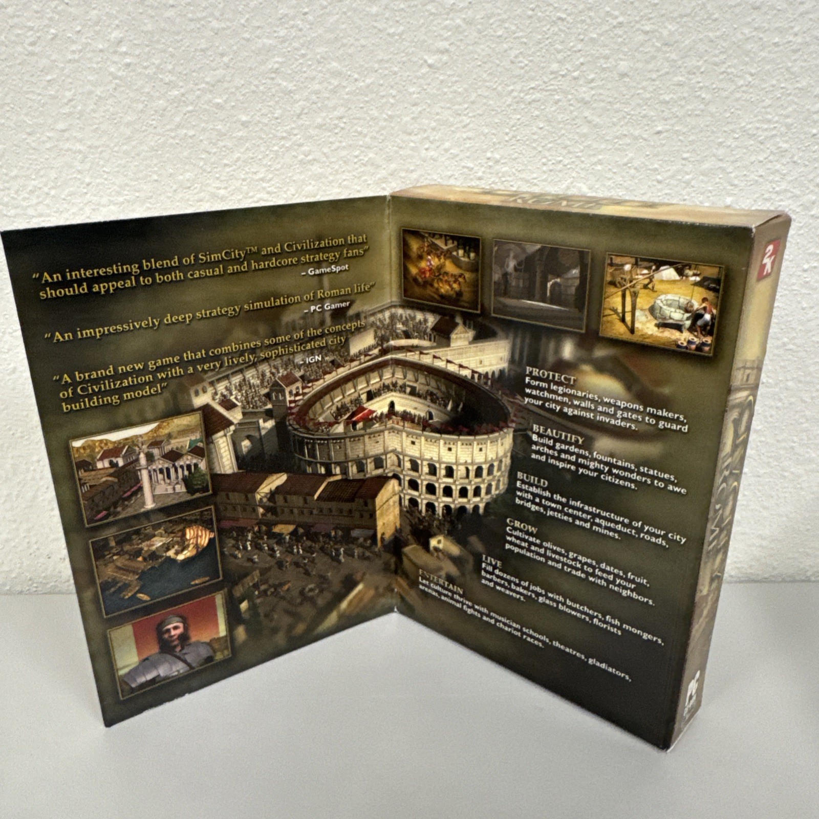CIVCITY ROME PC GAME COMPLETE MANUAL DVD ROM 2K GAMES FIREFLY STRATEGY SIM VGC