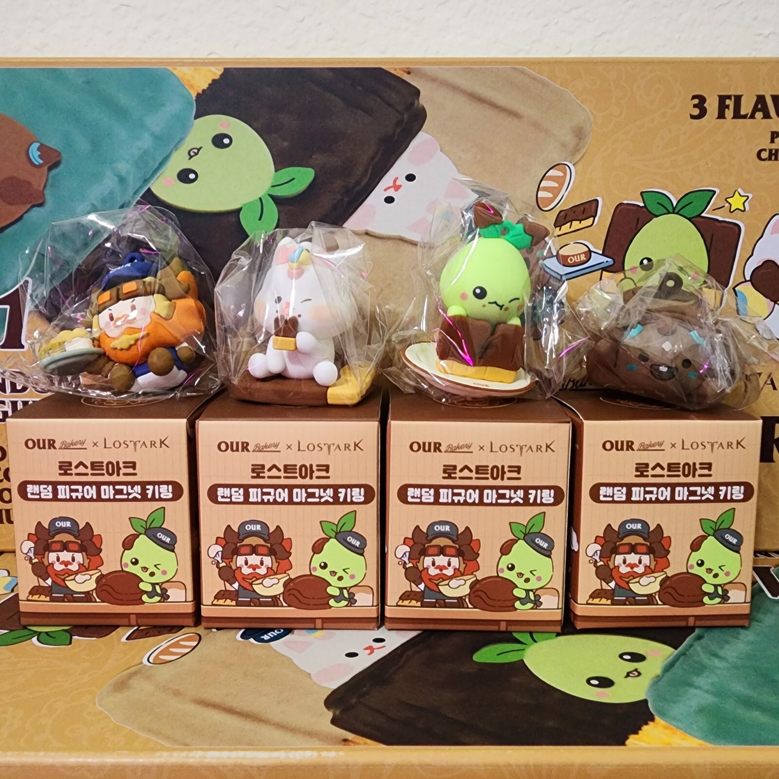 Lost Ark X Our Bakery All 4 Random Figure Magnet Keyrings Korea Limited
