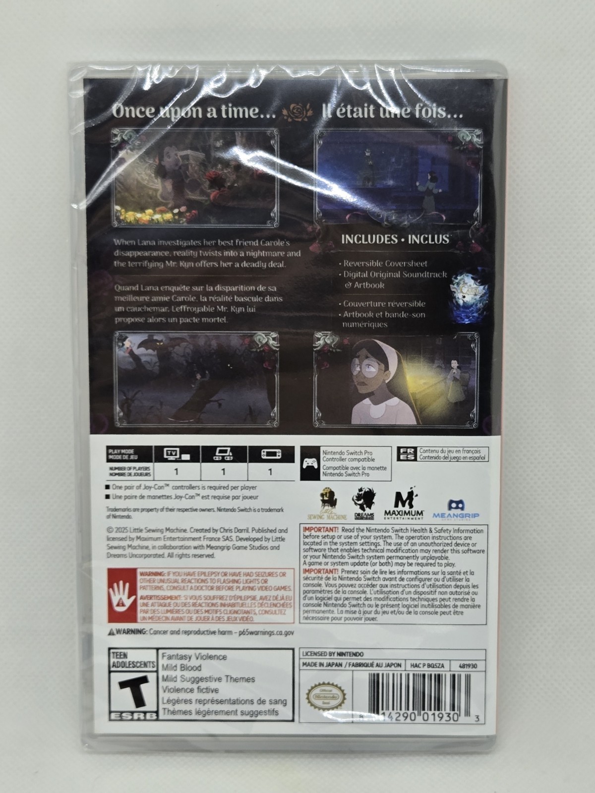 Bye Sweet Carole (Nintendo Switch, 2025) Brand New & Sealed SHIPS FREE!