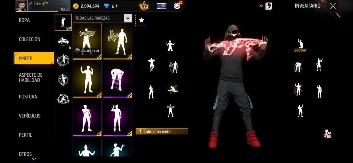 Free Fire Garena Android Account Skins Weapons Emotes Battle Royale Items