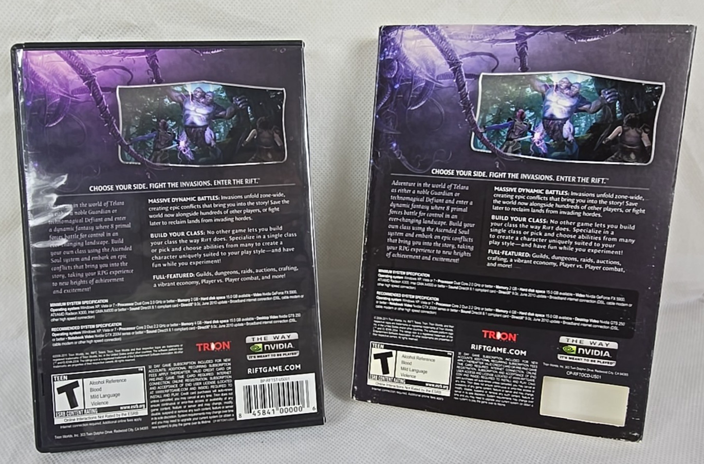 RIFT PC DVD-ROM Game Excellent Condition No Scratches Manual & Poster Included