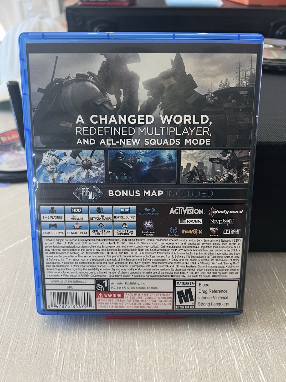 Call of Duty: Ghosts PS4 Disc Case Tested Working Manual Included