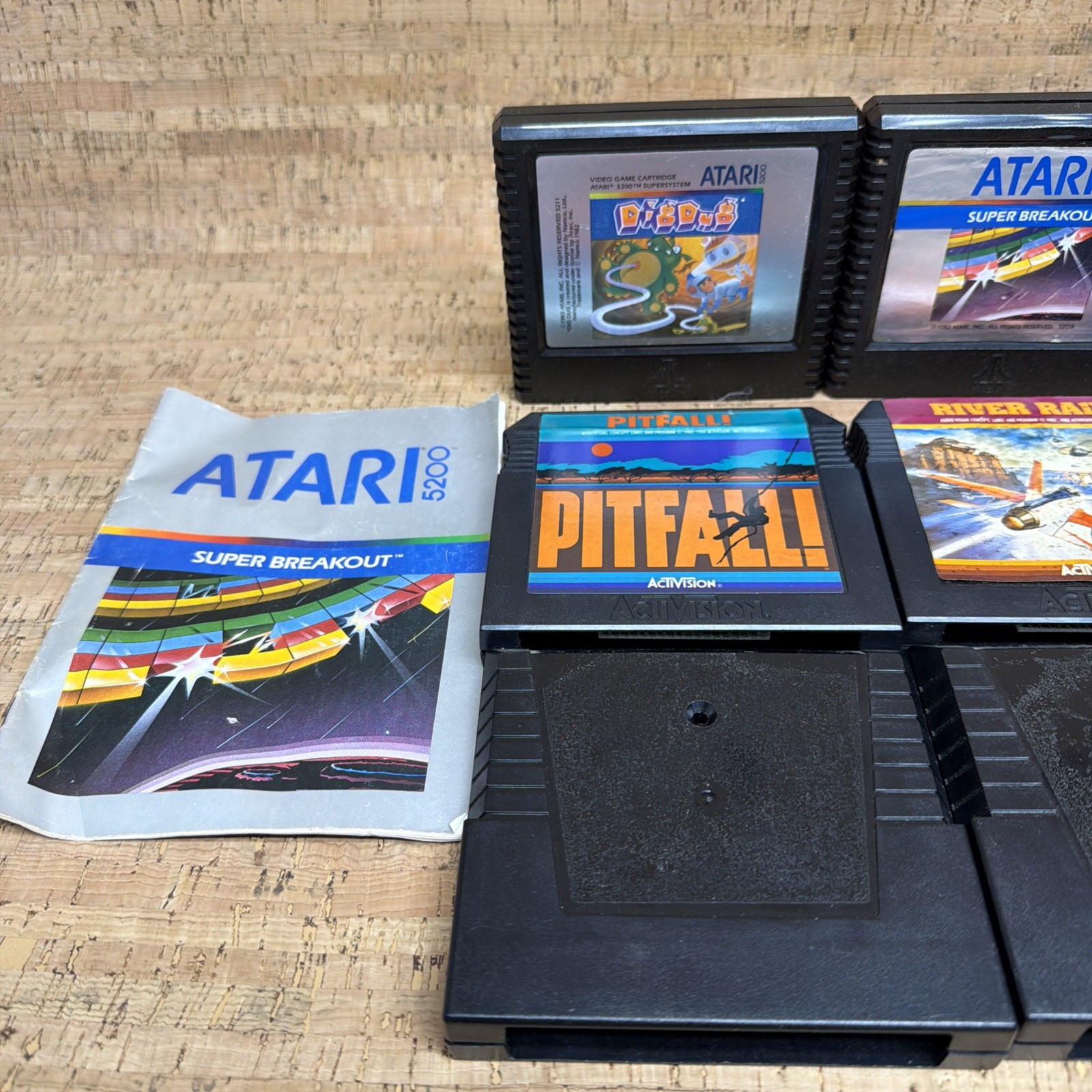 Lot of 10 – Atari 5200 Game Cartridges – Frogger Pac-Man Super Breakout Defender