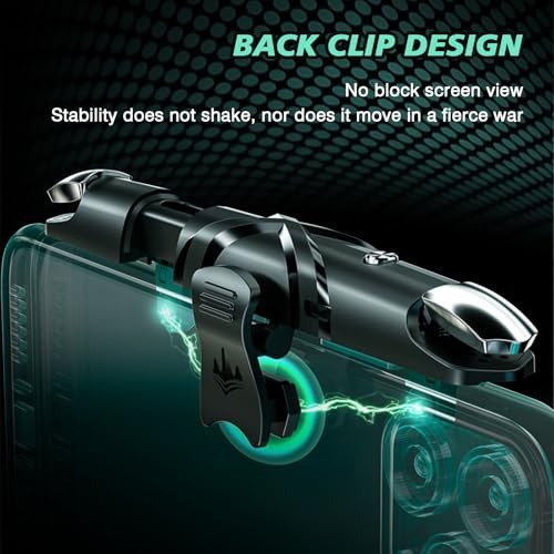 EasEasy Phone Game Trigger for iOS/Android, Mobile Gamepad Controller Black