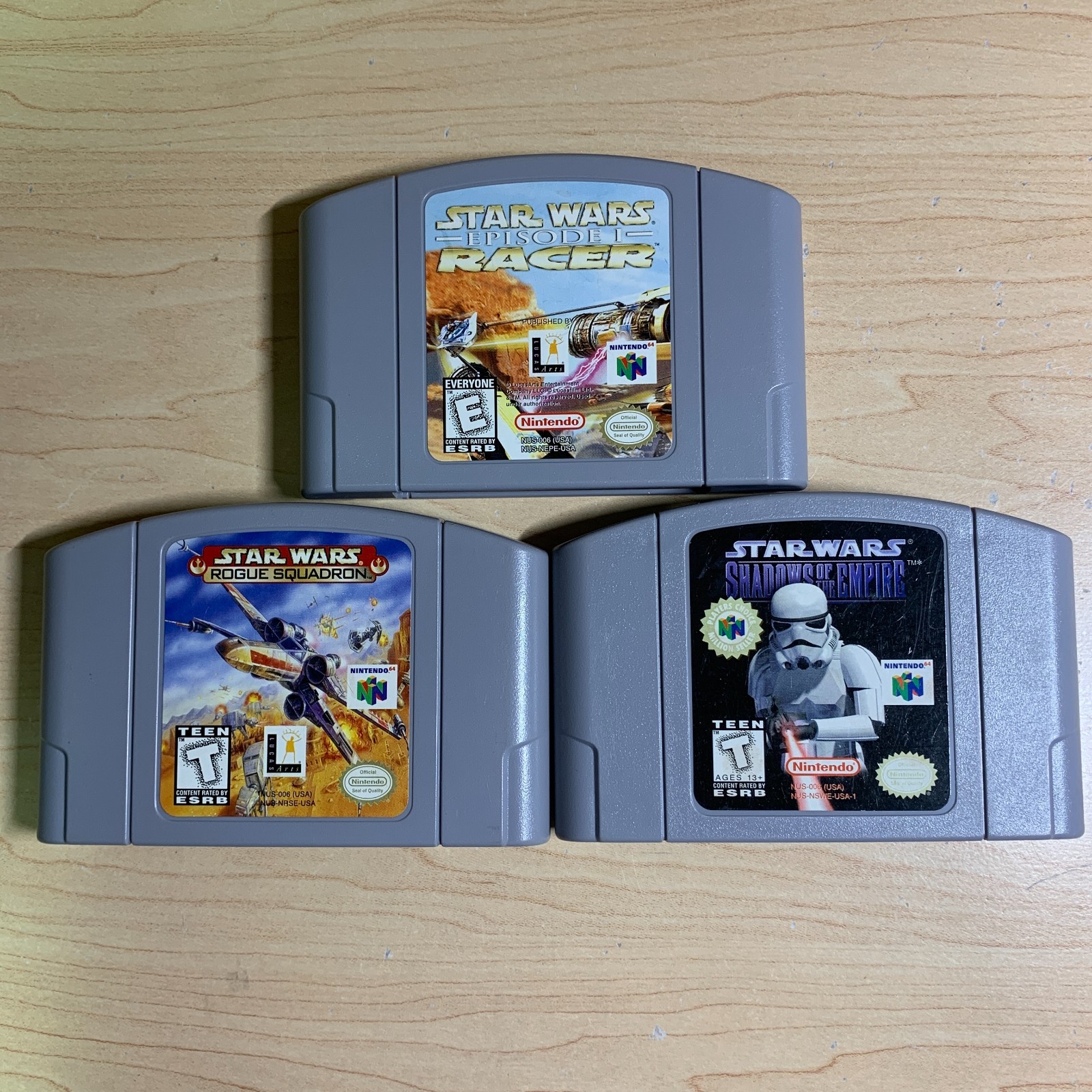 Nintendo N64 Lot Star Wars Shadows of the Empire Episode 1 Racer Rogue Squadron