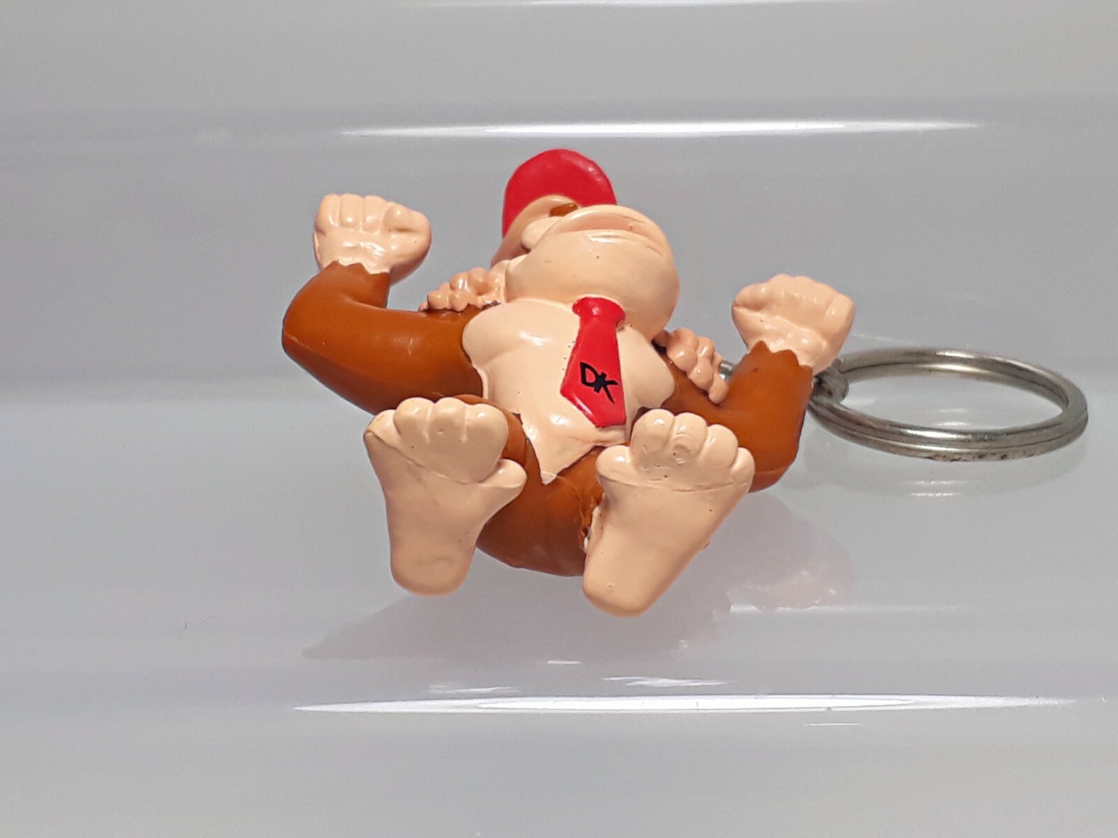 Diddy riding Donkey Kong Country Rumble in the Jungle Figure Keychain 1995 2.4in