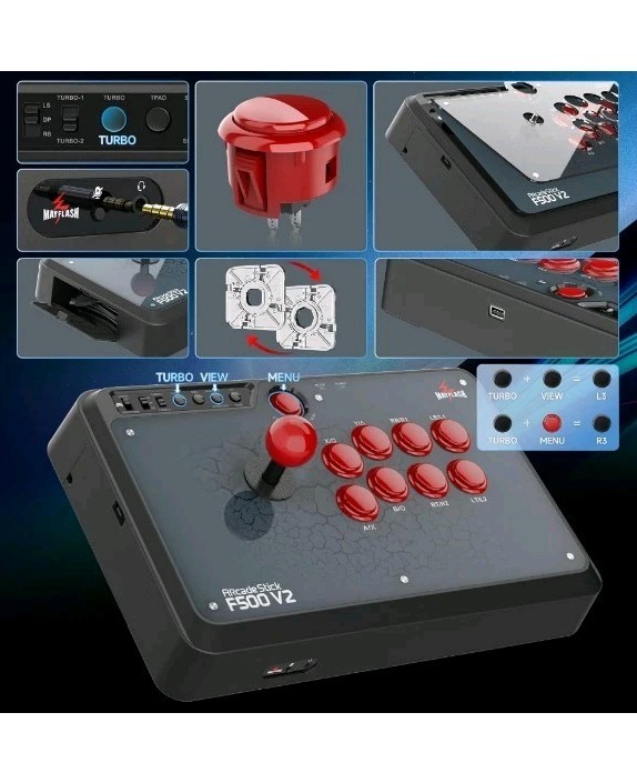 MAYFLASH F500 V2 Arcade Fight Stick for PS 3&4 Switch Xbox Steam Deck PC MacOS