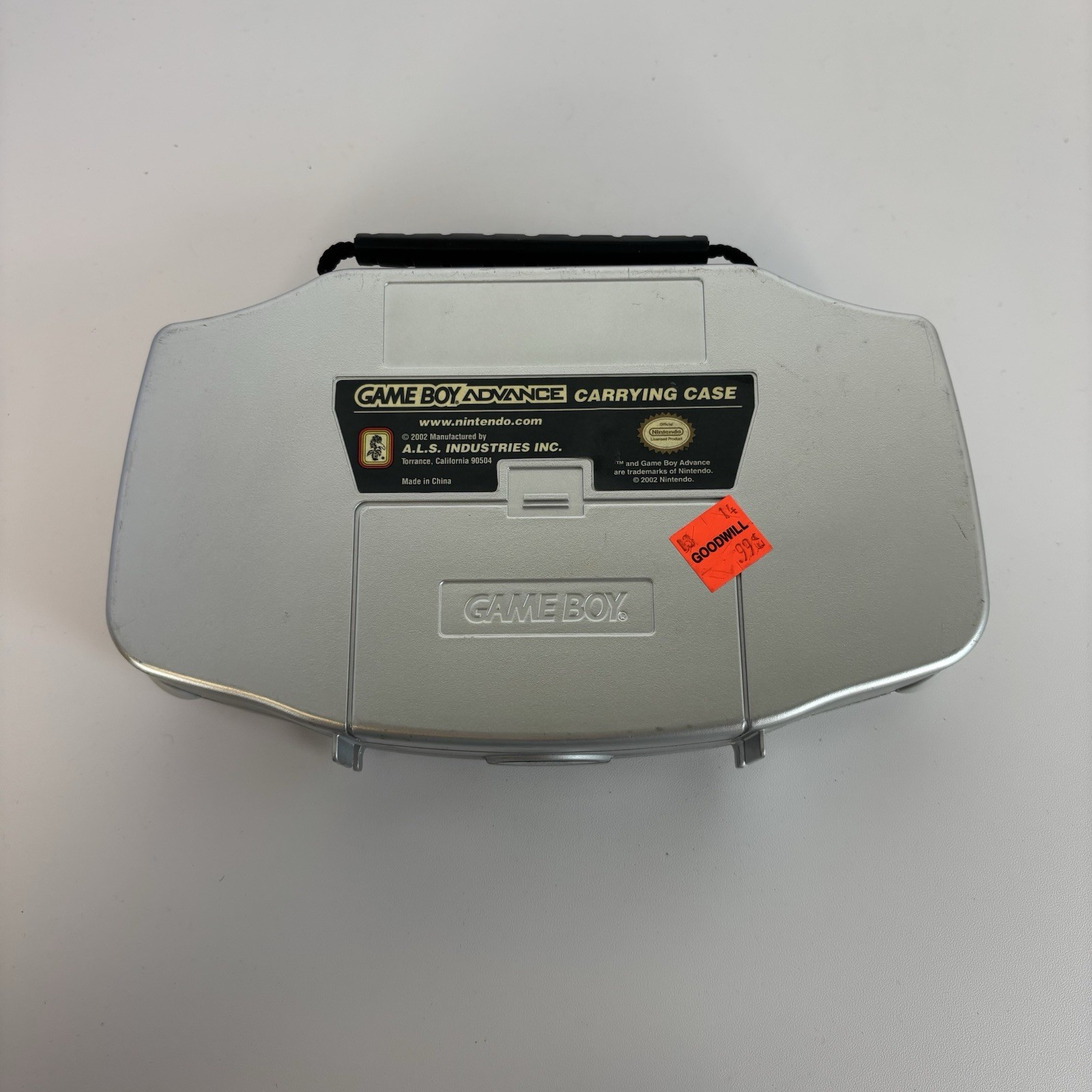 Nintendo Game Boy Advance Hard Shell Carrying Case Silver/ Gray 2002