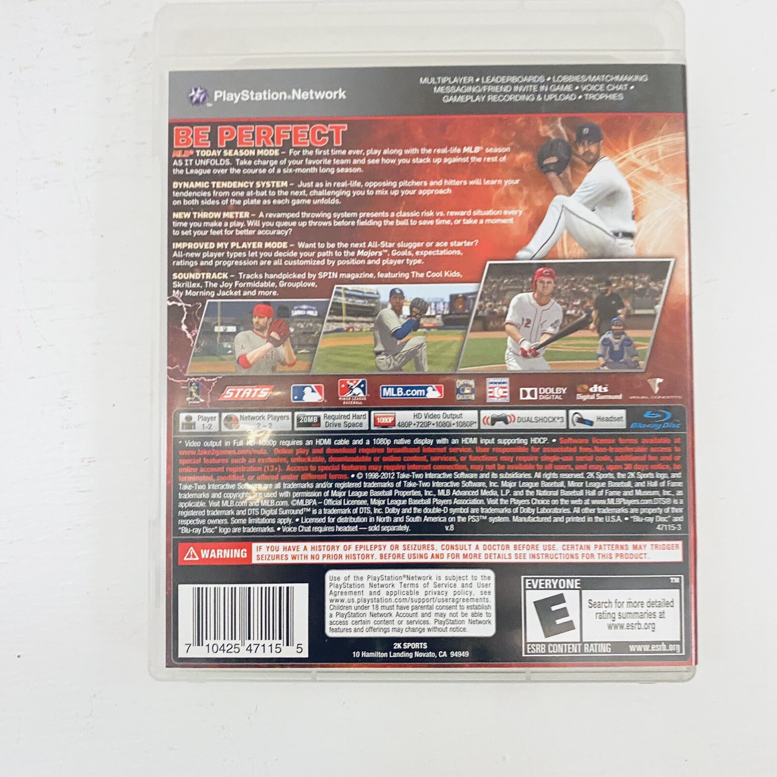 Major League Baseball 2K12 – 2K Sports – Sony Playstation 3 PS3 Video Game