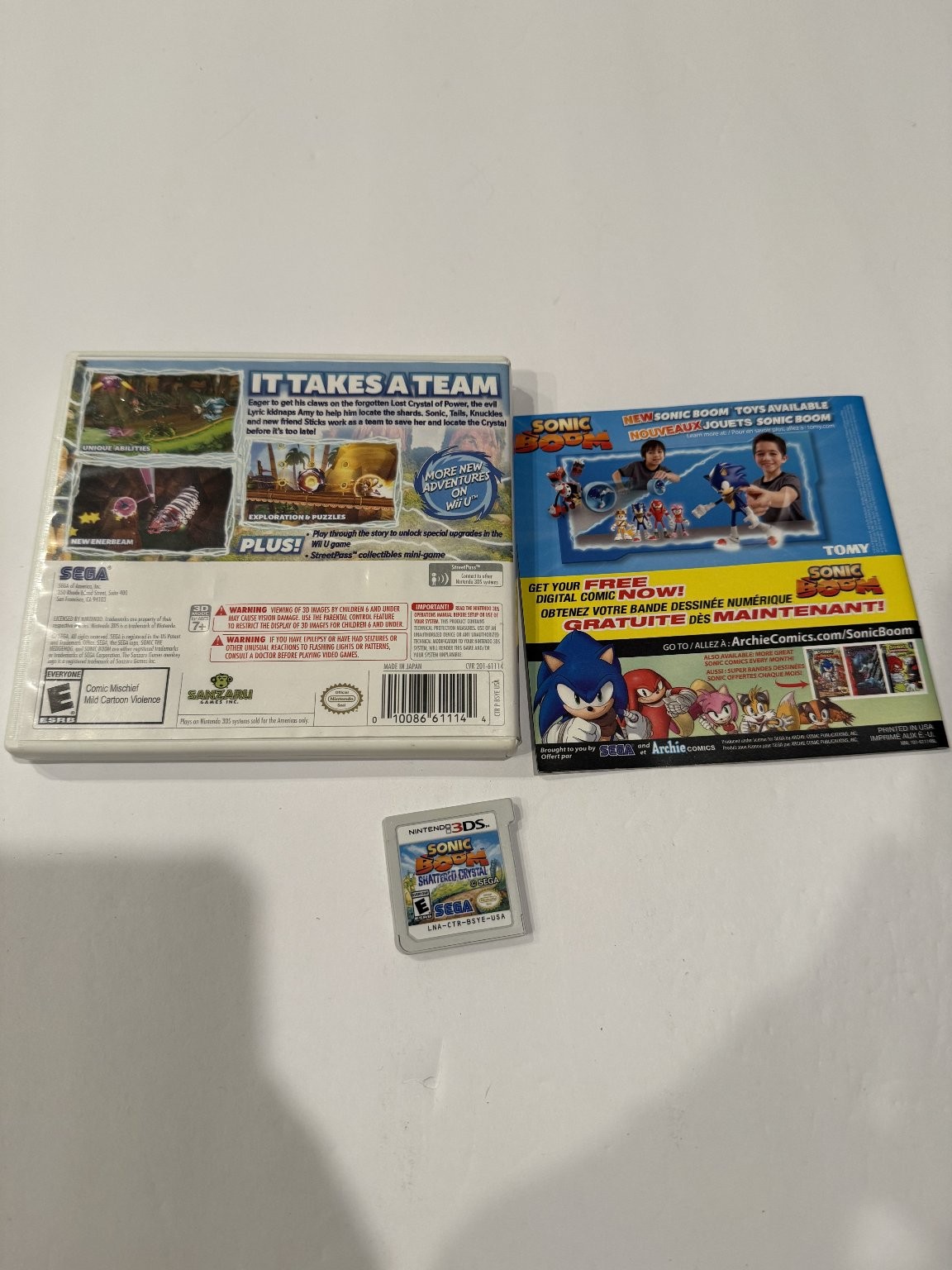 Sonic Boom Shattered Crystal Nintendo 3DS Video Game SEGA CIB Complete w/ manual