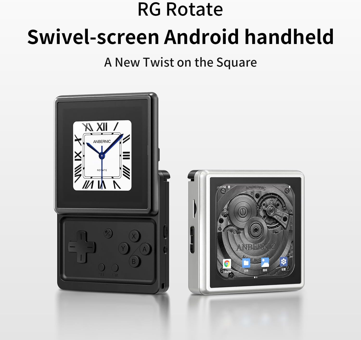 RG Rotate Retro Handheld Game Console,3.5-Inch Swivel-Screen Android 12 System 2