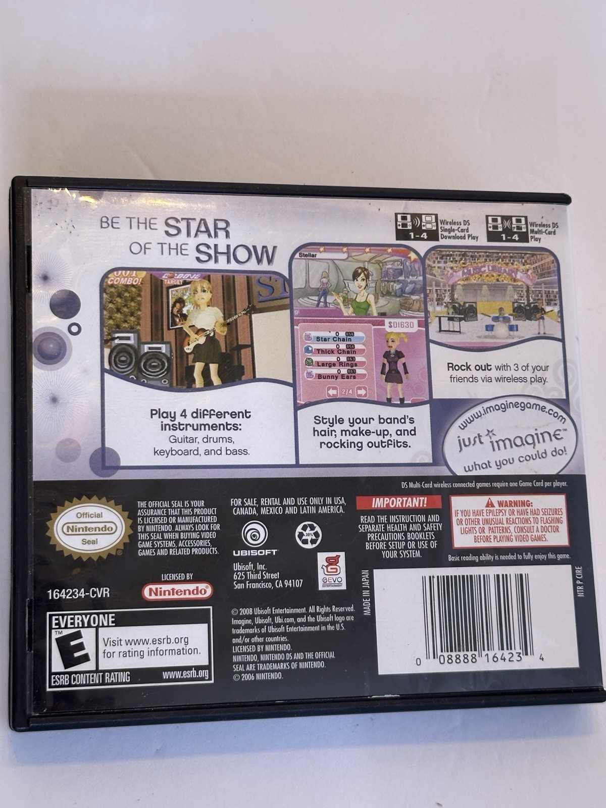 IMAGINE: ROCK STAR NINTENDO DS GAME 3DS 2DS LITE CIB COMPLETE W/ CASE MANUAL