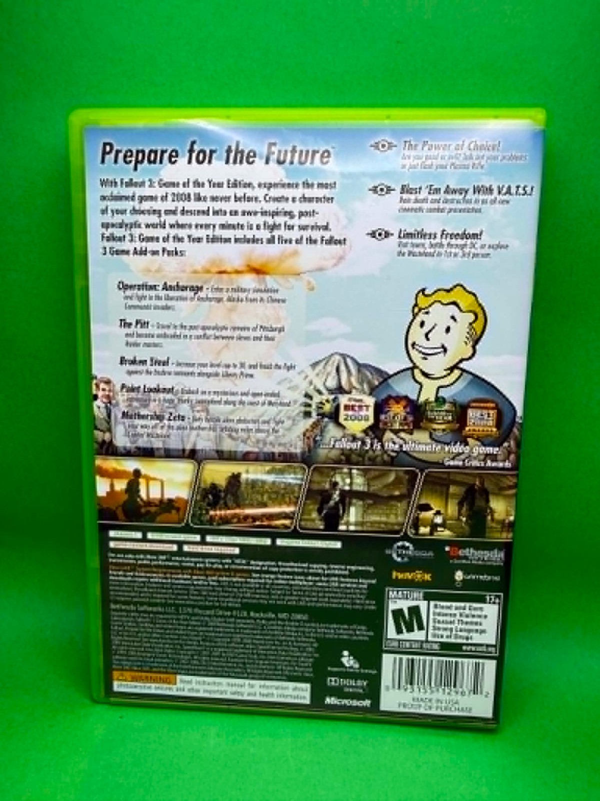 Fallout 3: GOTY – Xbox 360 [CIB, Tested, Includes Cover and Manuals]