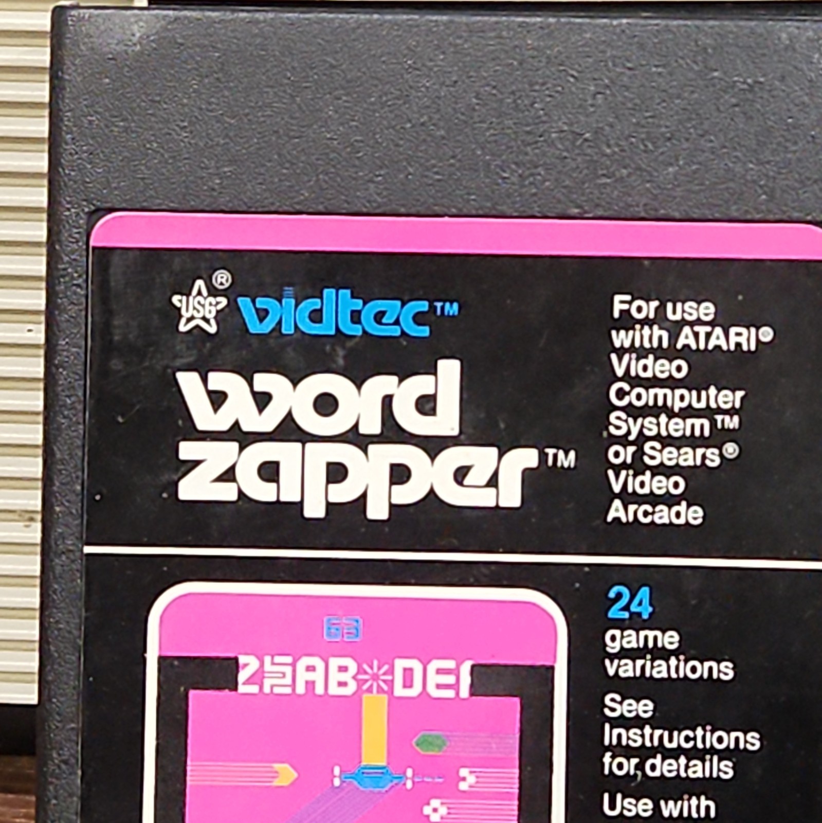 Word Zapper (Atari 2600, 1982) Authentic Cartridge Only