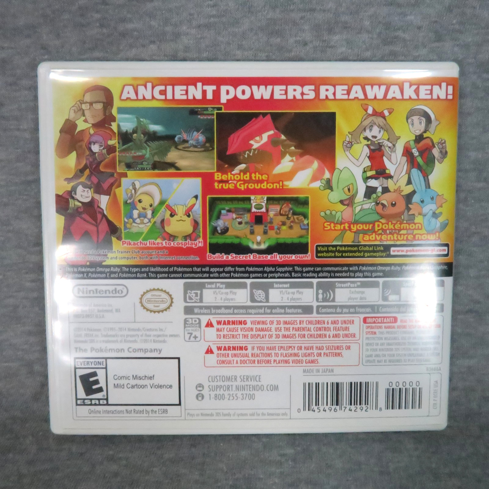 Nintendo 3DS Pokemon Omega Ruby Game Cartridge and Case