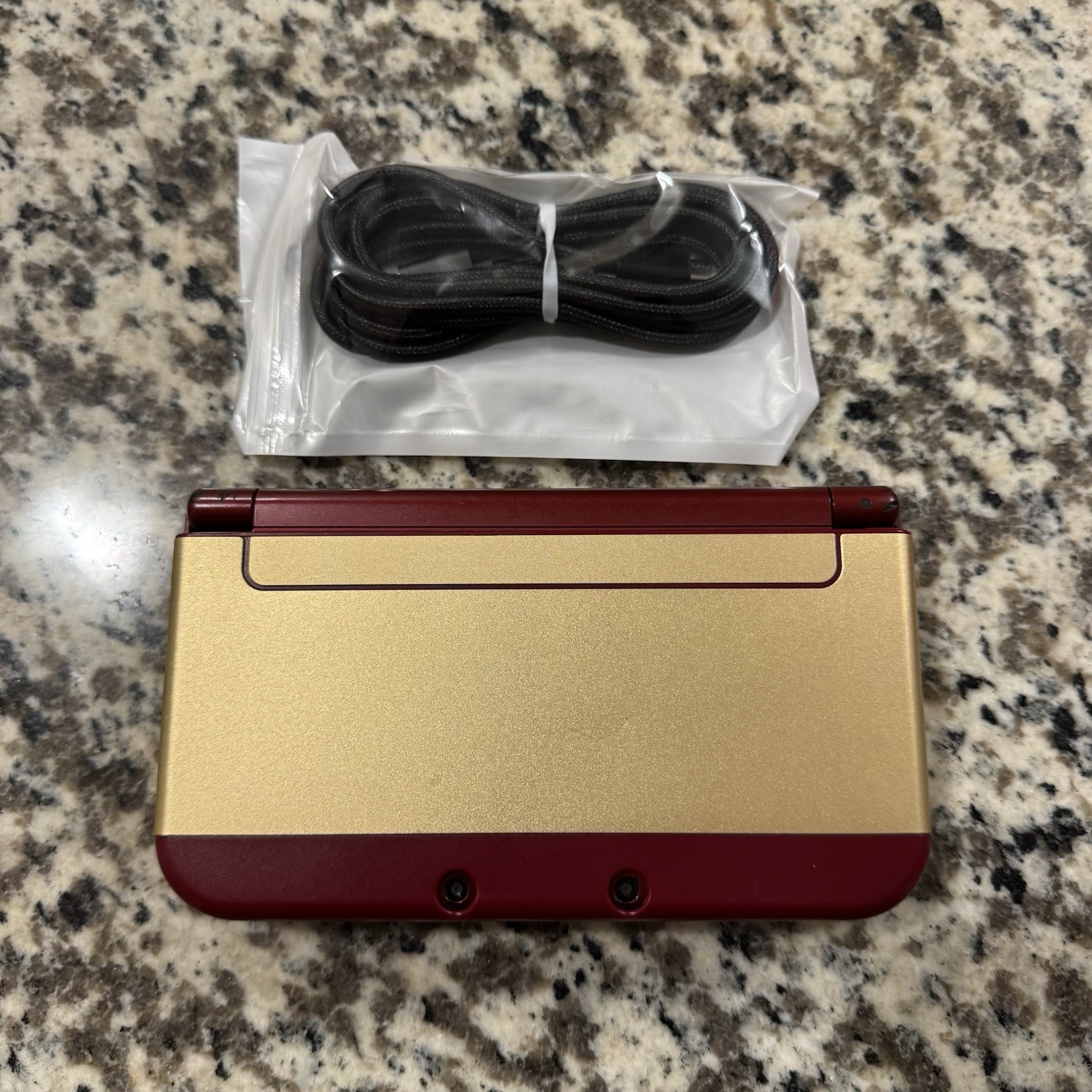 Double IPS New Nintendo 3DSLL W/ Loopy Capture Card, Metallic Red & Metal Shell