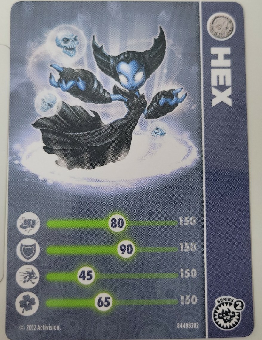 Skylanders Giants Hex 2012 Series 2 Activision W2132A With Card and Code