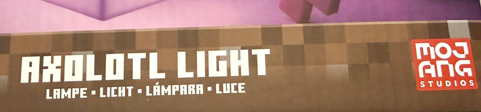 Minecraft Axolotl Light Up Lamp 5 Color Modes Game Décor Night Mojang Video Game