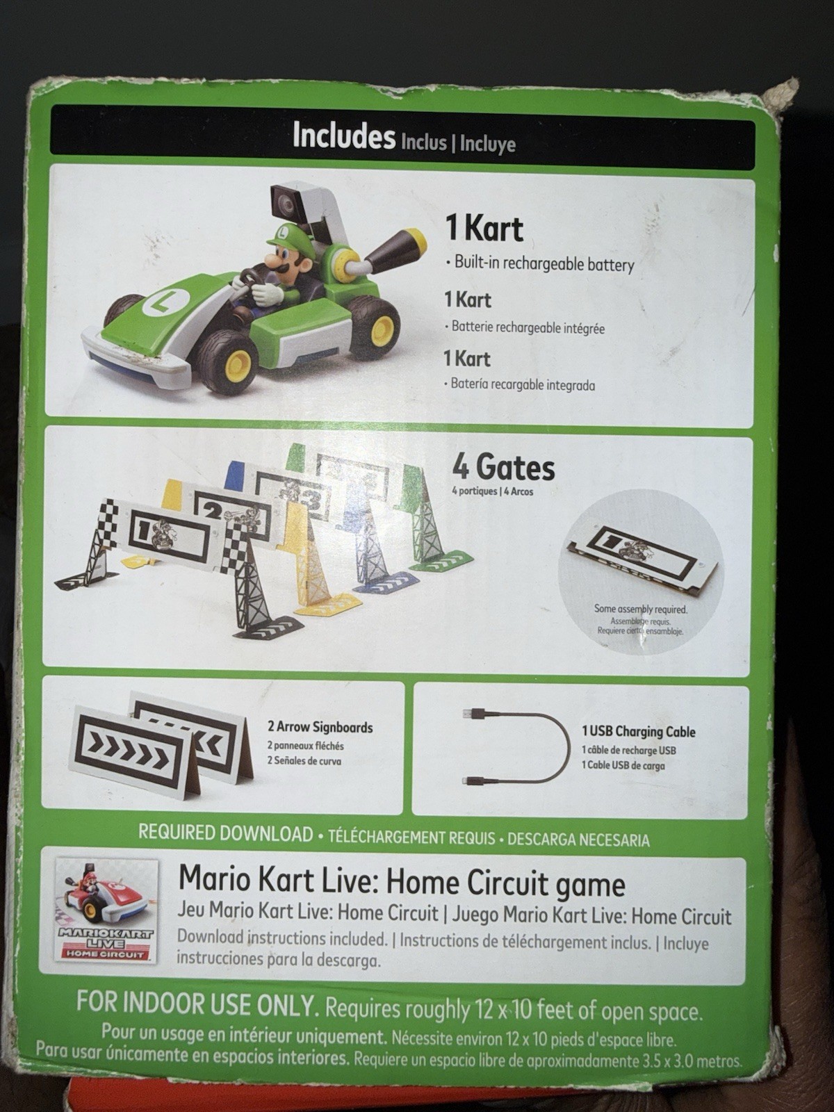 Nintendo Mario Kart Live: Home Circuit Luigi Kart Set Rechargeable Battery