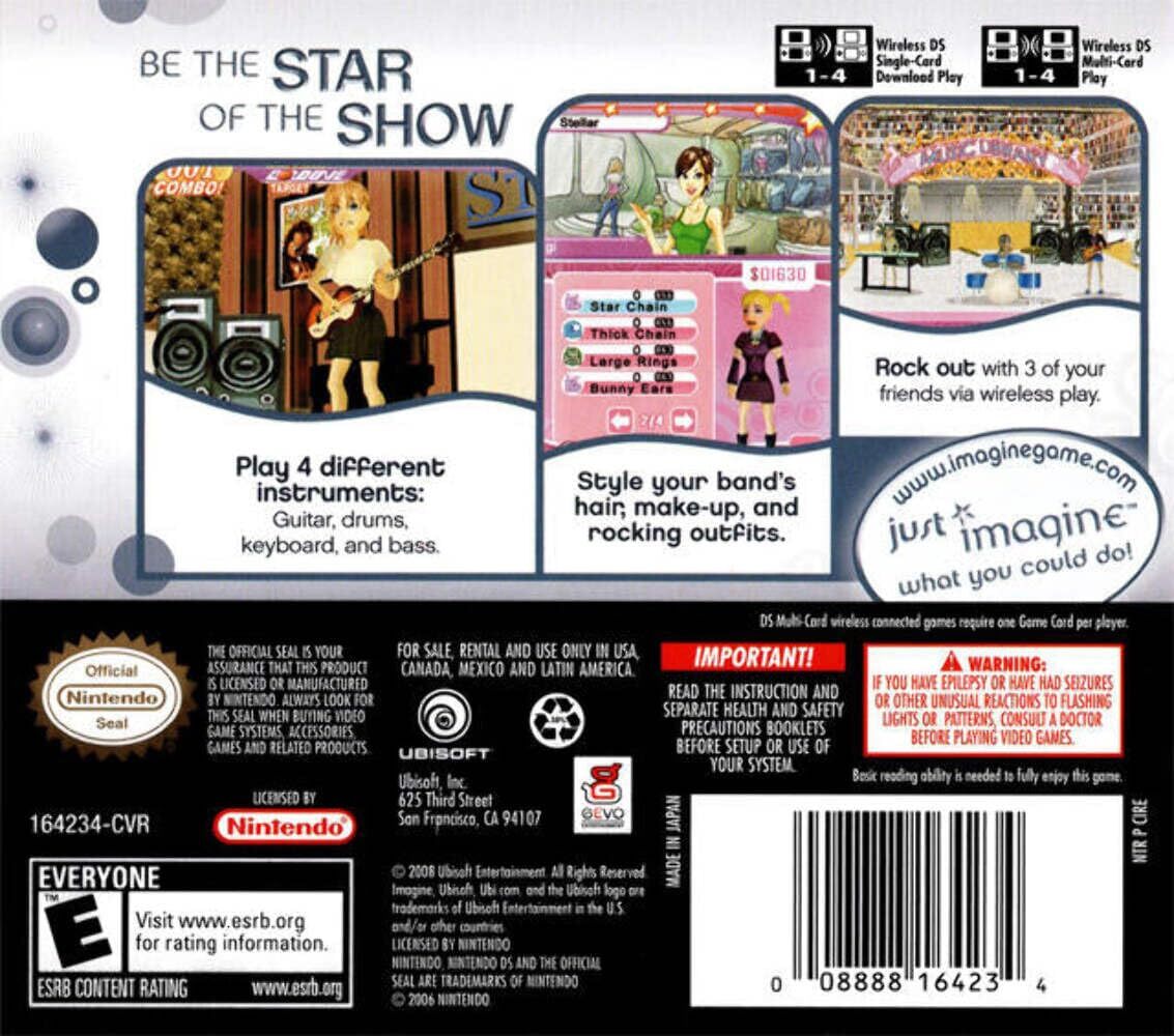 Imagine Rock Star Nintendo DS – Complete CIB