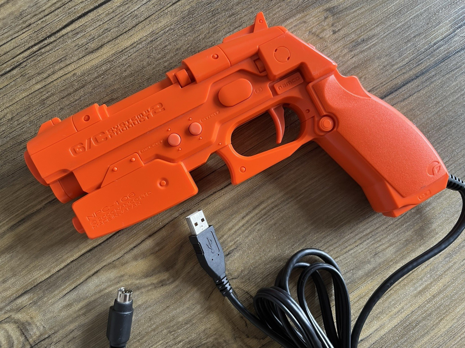 Namco GunCon 2 Light Gun NPC-106 for Sony PlayStation 2 Orange USB Wired 9ft