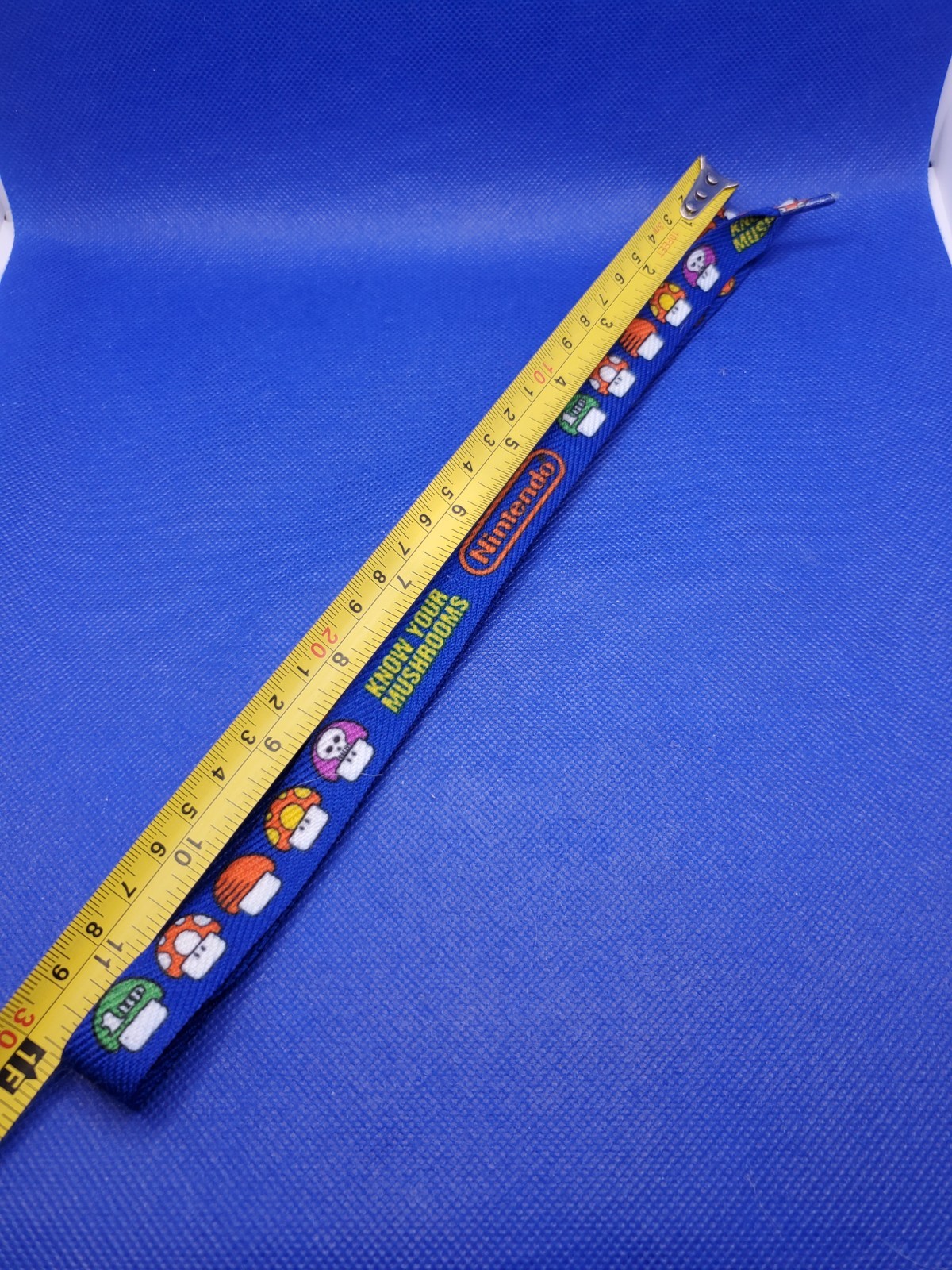 Blue Super Mario Bros Shoelace Know Your Mushrooms Hot Topic Replacement ONE