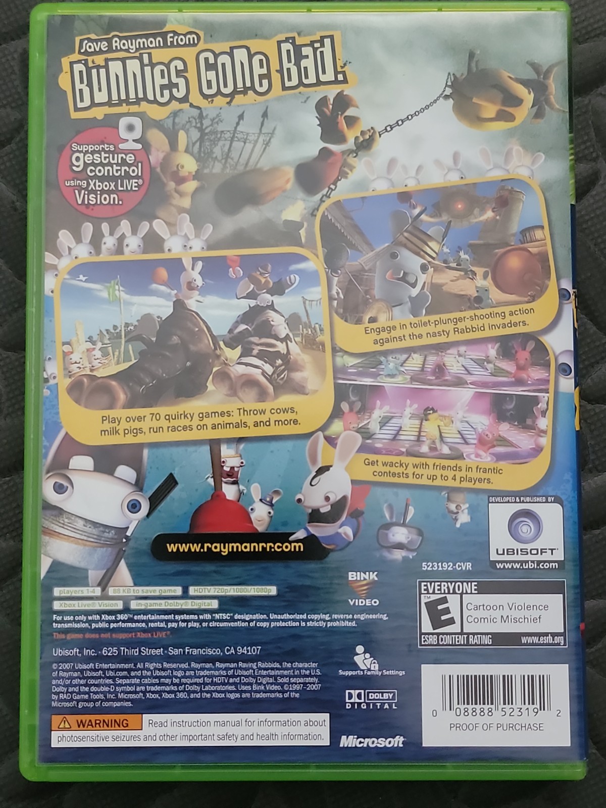 Rayman Raving Rabbids (Microsoft Xbox 360, 2007)