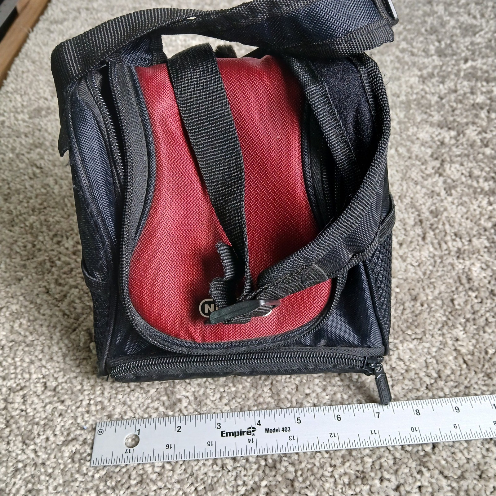 Nintendo DS Travel Backpack Bag Red Black Console Carrying Case Accessory