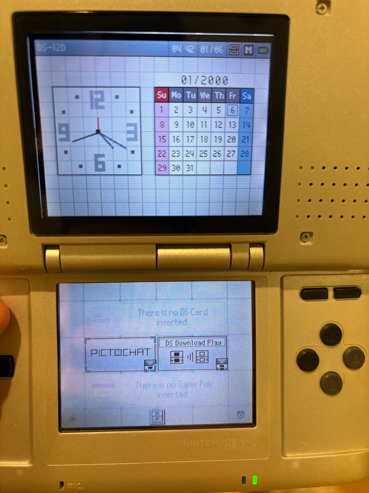 Nintendo DS Silver Handheld System – Great Condition! – TESTED AND WORKING (12D)