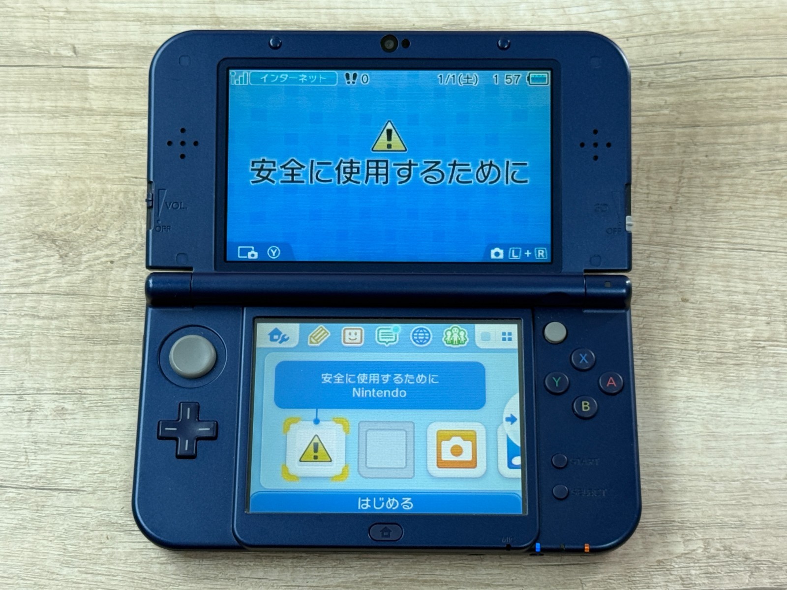 RANK B+ Dual IPS Nintendo New 3DS XL Metallic Blue Console Japan ver Tested D475