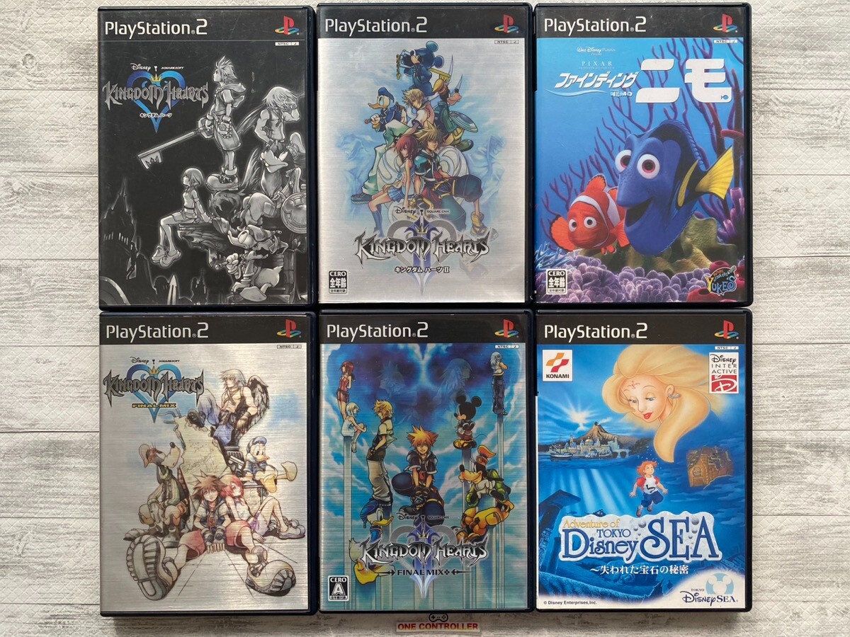 SONY PS2 Kingdom Hearts Ⅰ＆Ⅱ & Final Mix & Finding Nemo & Disney Sea from Japan