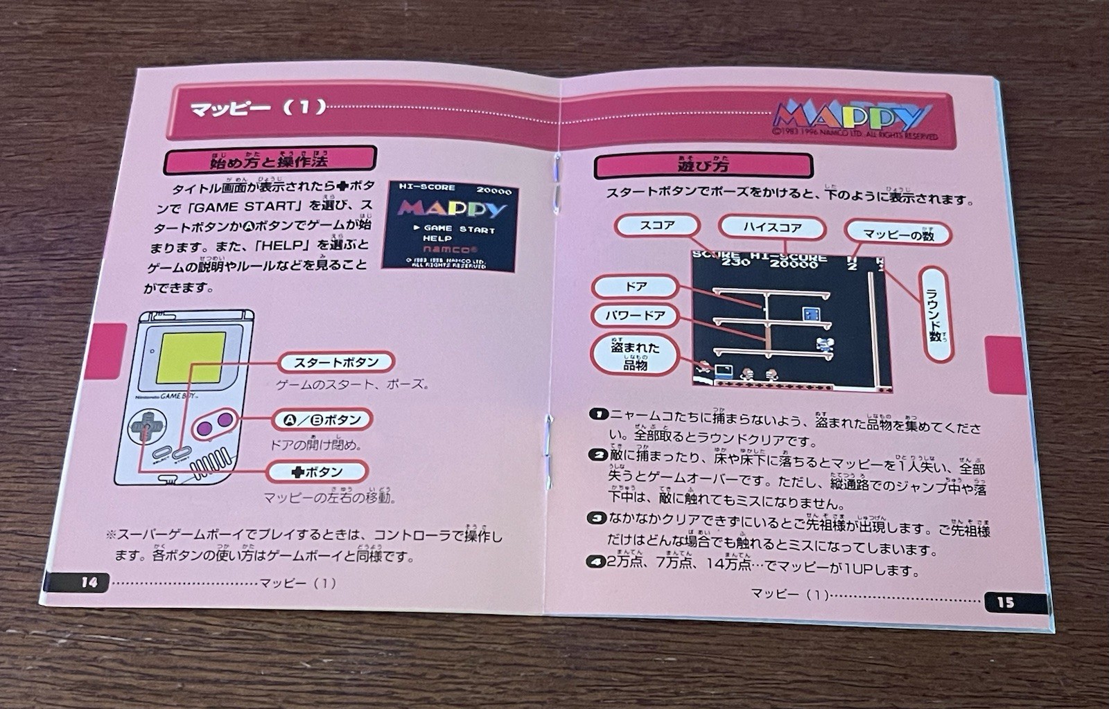 Namco Gallery Vol. 1 Box + Manual + Warranty Card (No Game) Japanese Game Boy
