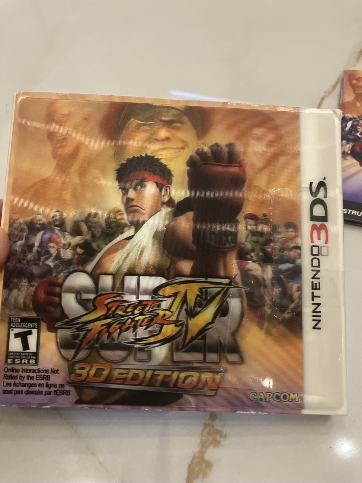 Super Street Fighter IV 3D Edition, Nintendo 3DS Lenticular Slipcover CIB Tested