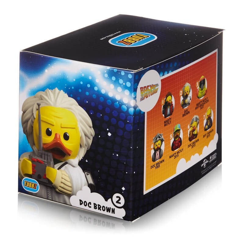 TUBBZ BOXED Back To The Future Doc Brown 2015 Collectible Duck Figure JEEP