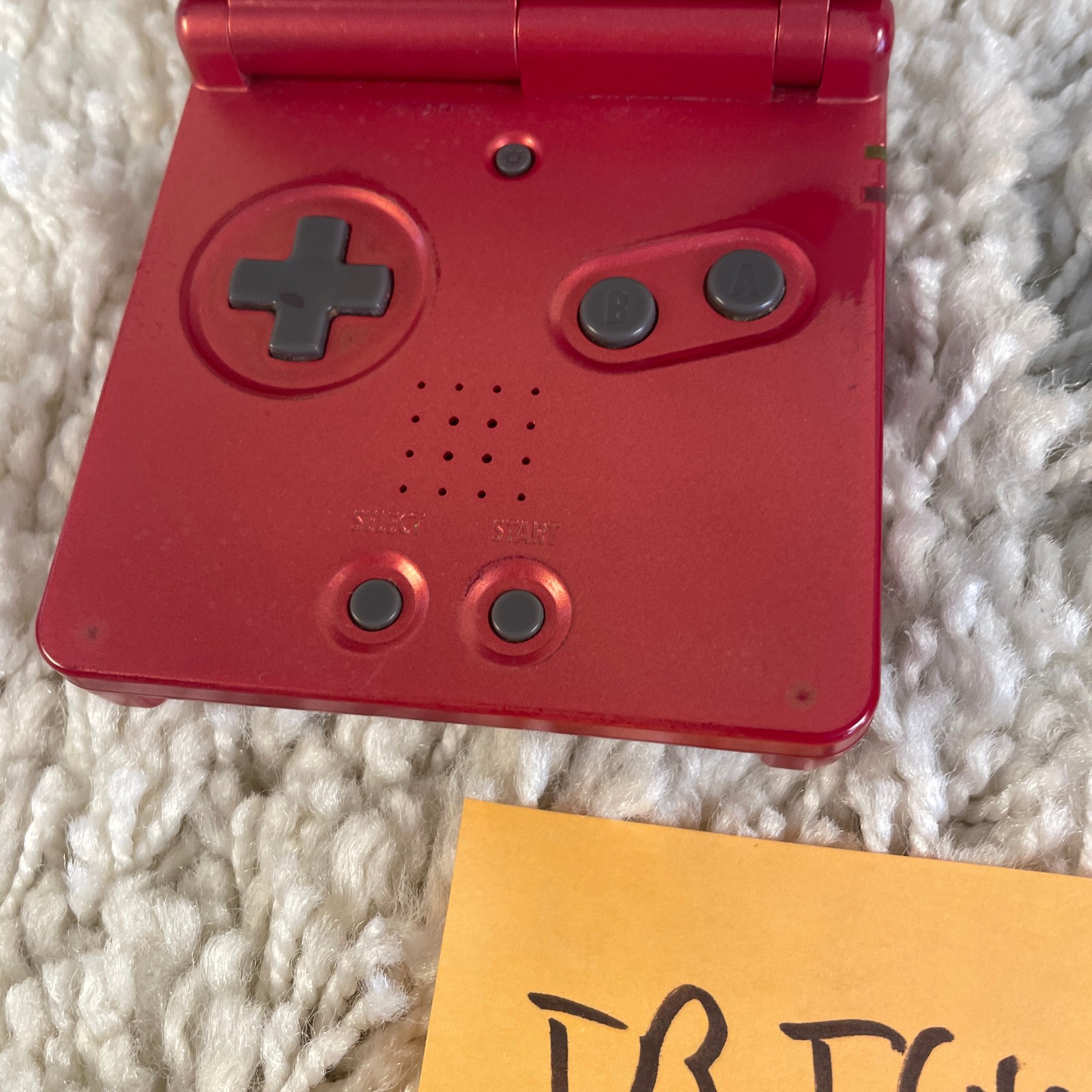 Nintendo Gameboy Advance GBA SP Handheld System Console Flame Red Model AGS-001