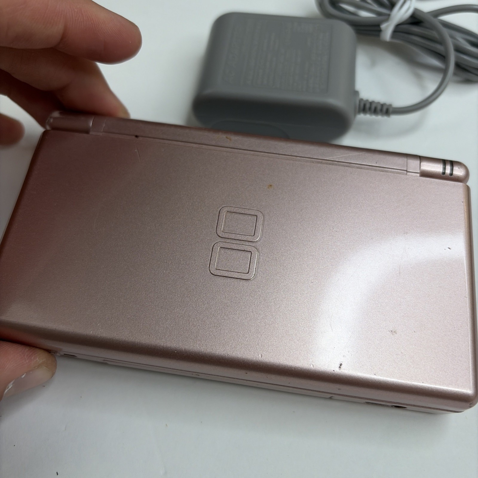 Nintendo DS Lite Rose Pink Handheld Console US Model w/ Charger Tested