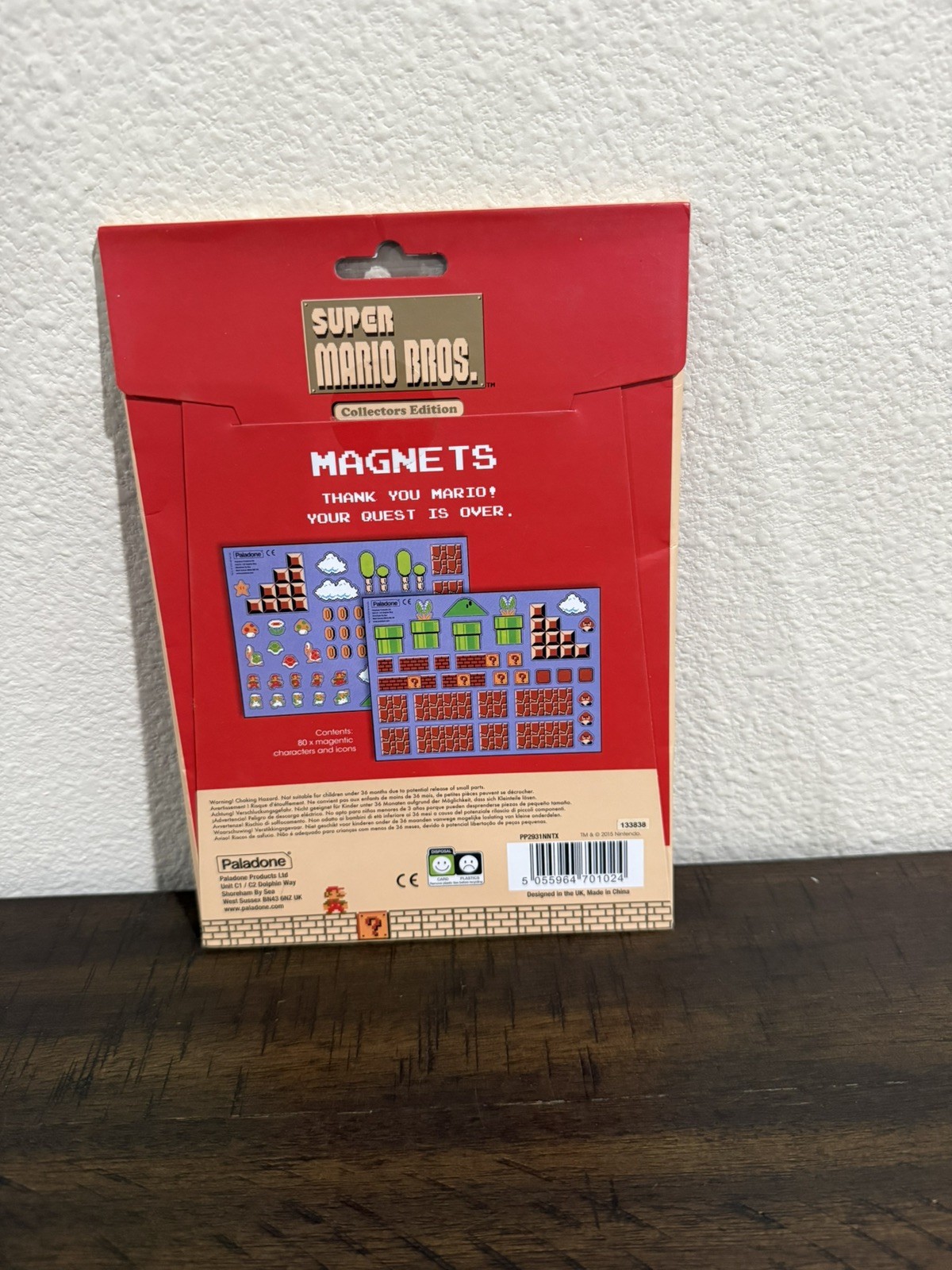 Super Mario 80pc Magnet Set Brand New Sealed