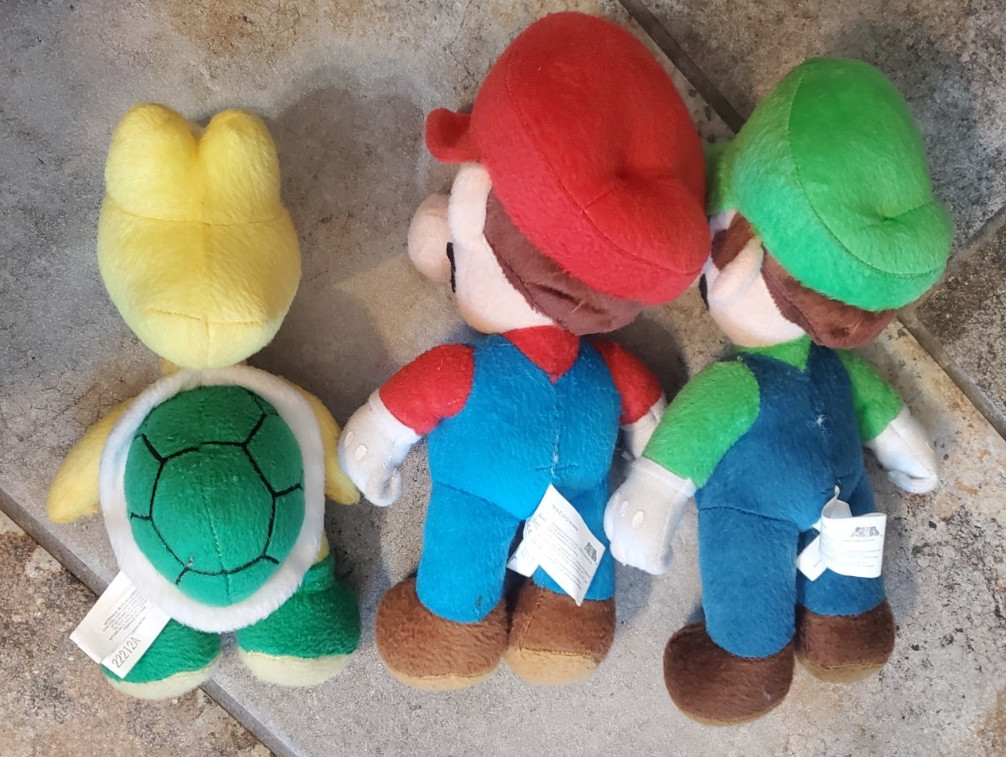 2012 Goldie Nintendo Super Mario plush Lot of 3 – Mario, Luigi, Koopa Troopa