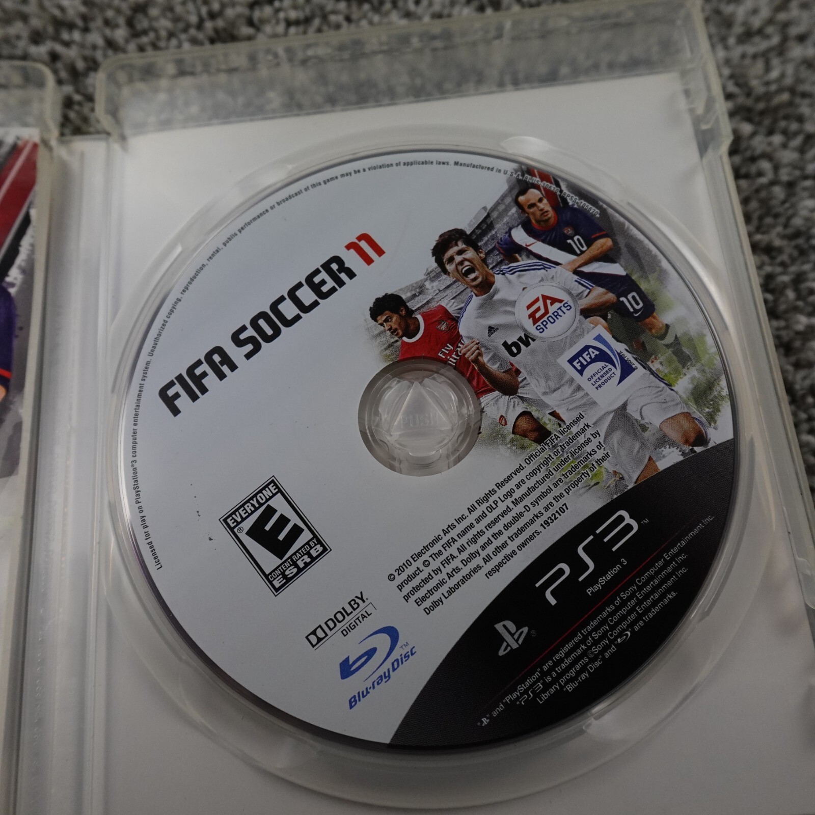 Fifa Soccer 11 Sony PS3 Play Station 3 Game Disc Box Manual Football Futbol EA