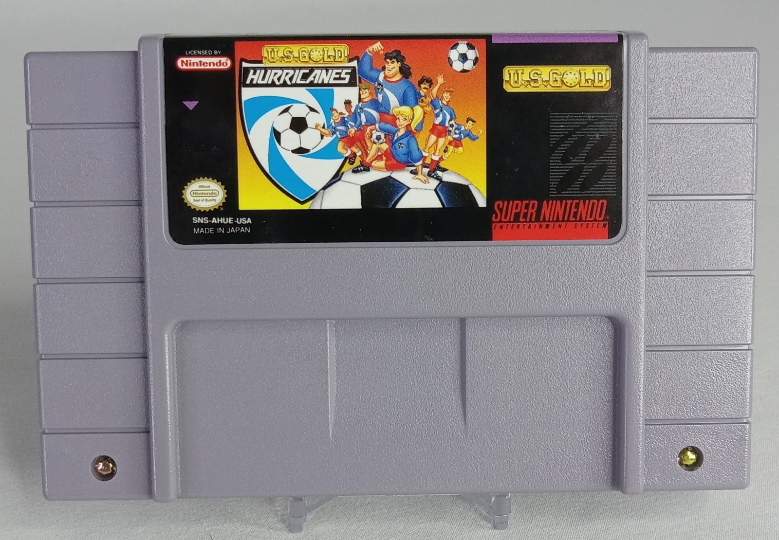 Hurricanes US Gold SNES Super Nintendo Tested Working Authentic CIB Complete