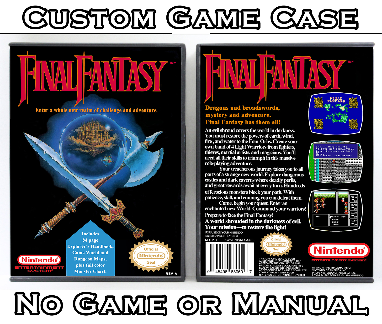 Final Fantasy – Nintendo NES Custom Case *NO GAME*