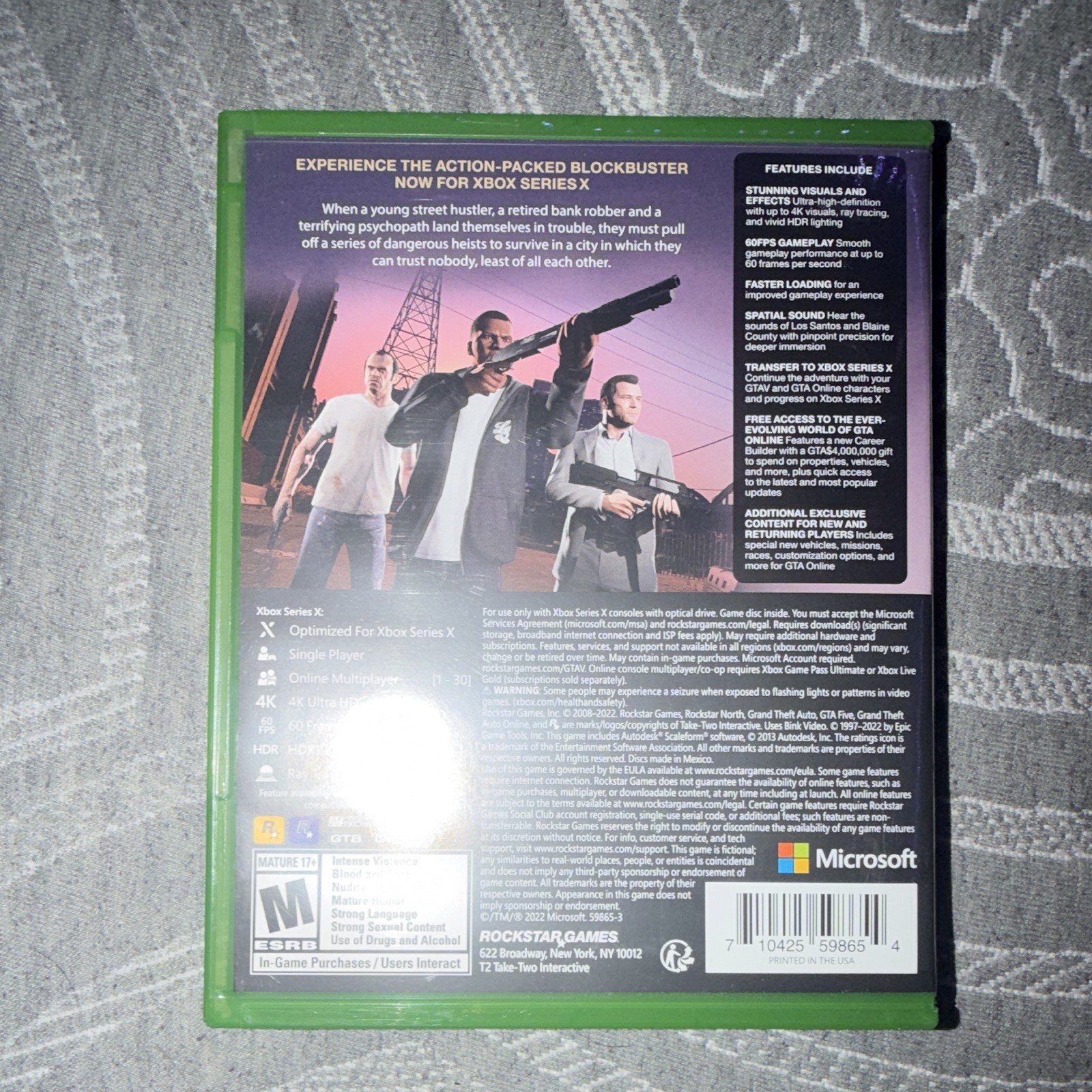 Grand Theft Auto V (2021) Xbox Series X|S/Xbox One Multiplayer Online Play M