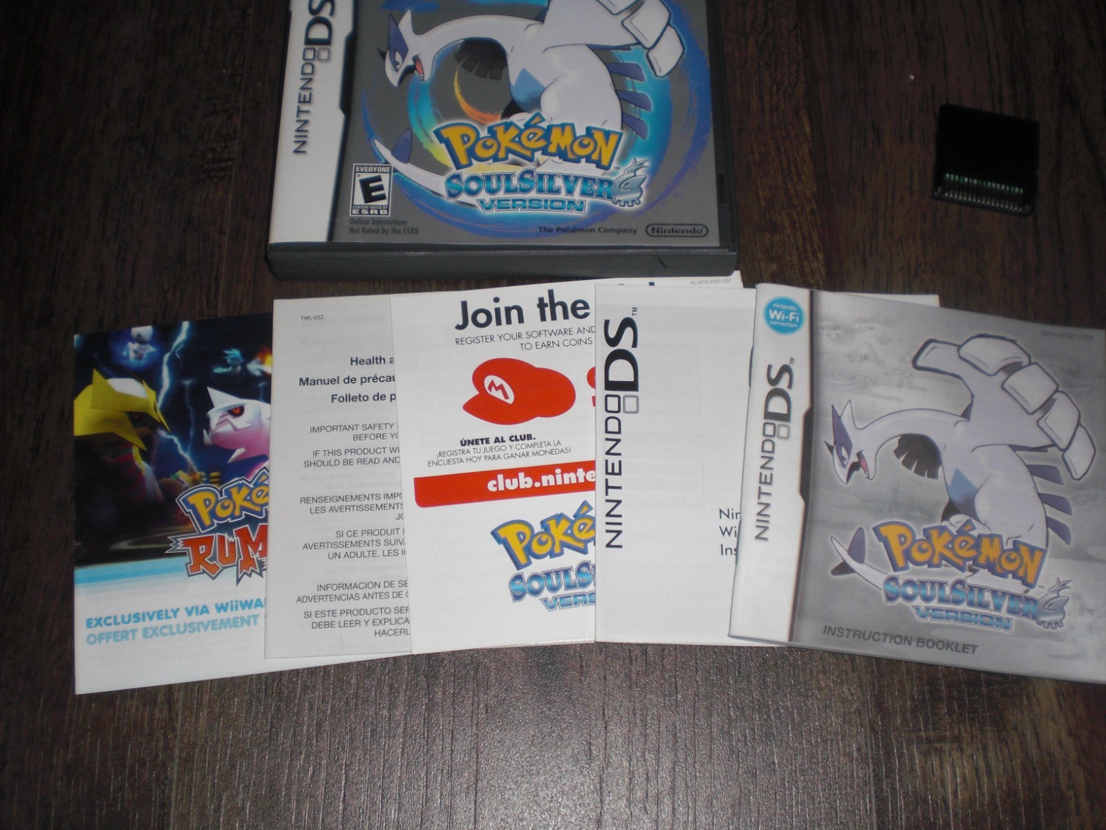 AUTHENTIC Pokemon SoulSilver Version Nintendo DS 3DS XL Case Manual COMPLETE CIB