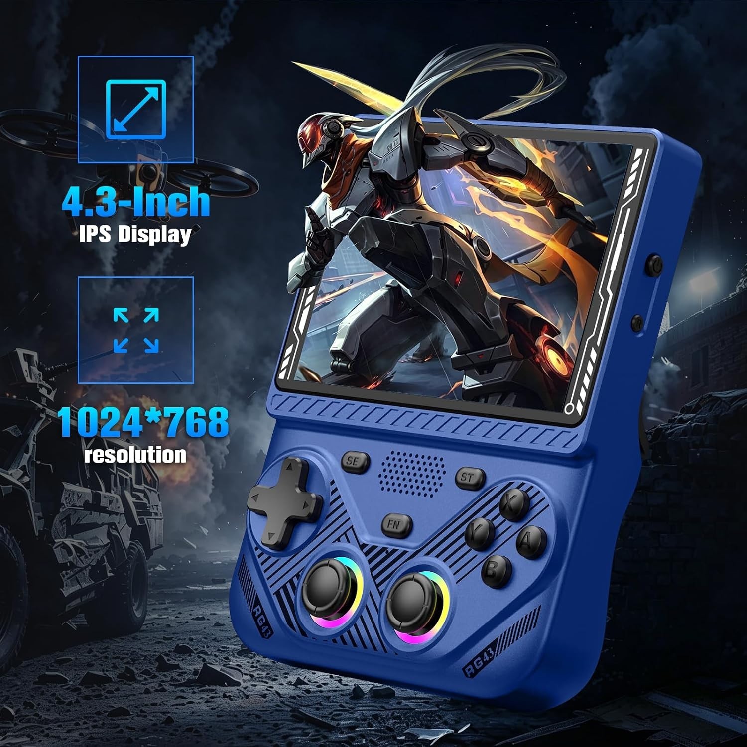Retro Gaming Revolution: RG43V Pro Handheld with 4000mAh Battery & 22000 Games