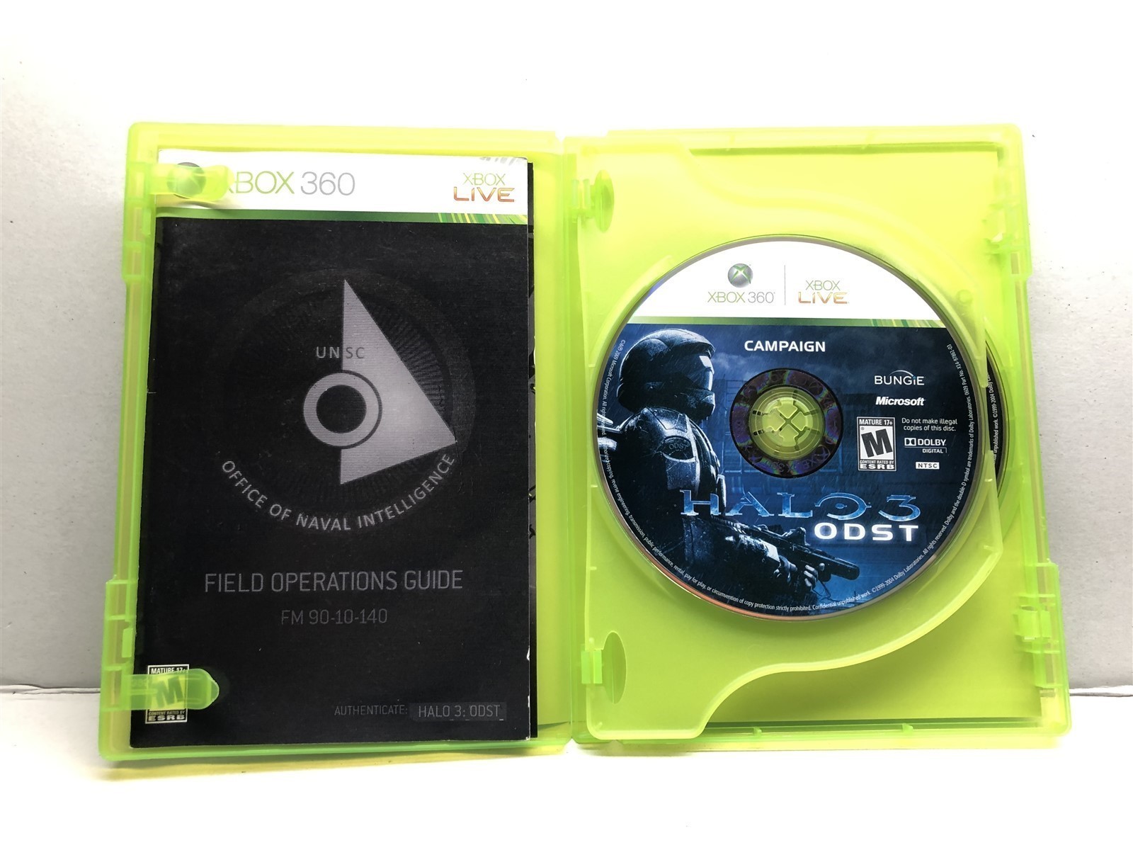 Halo 3: ODST (Xbox 360, 2009) Complete w/ Manual – Tested Working – Free Ship